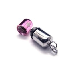 Roze Zilveren Pilhanger Kruisketting Van Puur Titanium