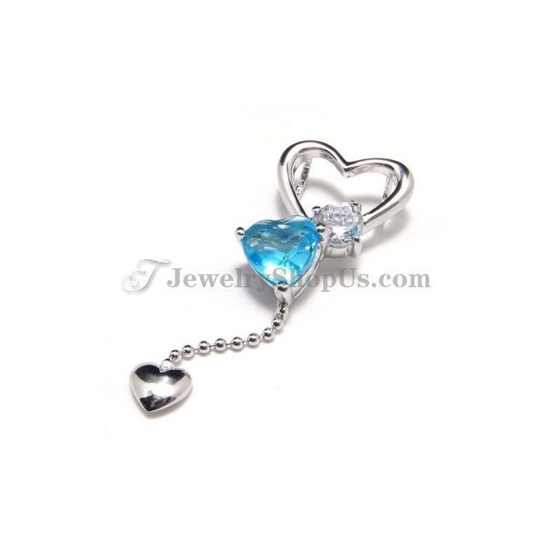 925 Zilveren Sweet Heart Hanger Met Zirkonia (Galvaniserend Platina) Met Gratis Ketting 925 Zilveren Sweet Heart Hanger Met Zirkonia (Galvaniserend Platina) Met Gratis Ketting