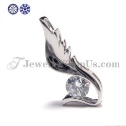 925 Zilveren Zirkonia Hanger (Galvaniserend Platina) Met Gratis Ketting