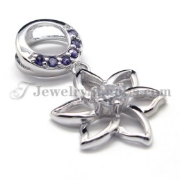 925 Zilveren Hanger Met Zirkoon (Galvaniserend Platina) Met Gratis Ketting