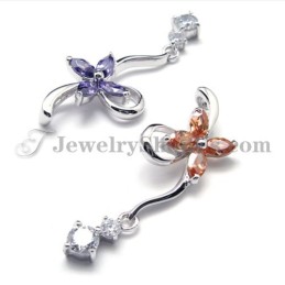 925 Zilveren Hanger Met Zirkoon (Galvaniserend Platina) Met Gratis Ketting
