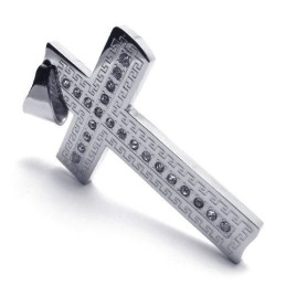 Herenketting Met Kruishanger Van Zuiver Titanium In Zilver (Nieuw)