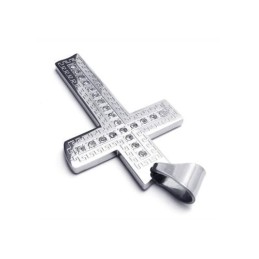 Herenketting Met Kruishanger Van Zuiver Titanium In Zilver (Nieuw)