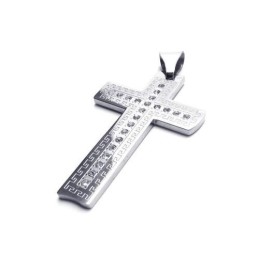 Herenketting Met Kruishanger Van Zuiver Titanium In Zilver (Nieuw)