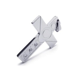 Heren Zilveren Ketting Met Kruishanger Van Puur Titanium (Nieuw)