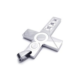 Heren Zilveren Ketting Met Kruishanger Van Puur Titanium (Nieuw)