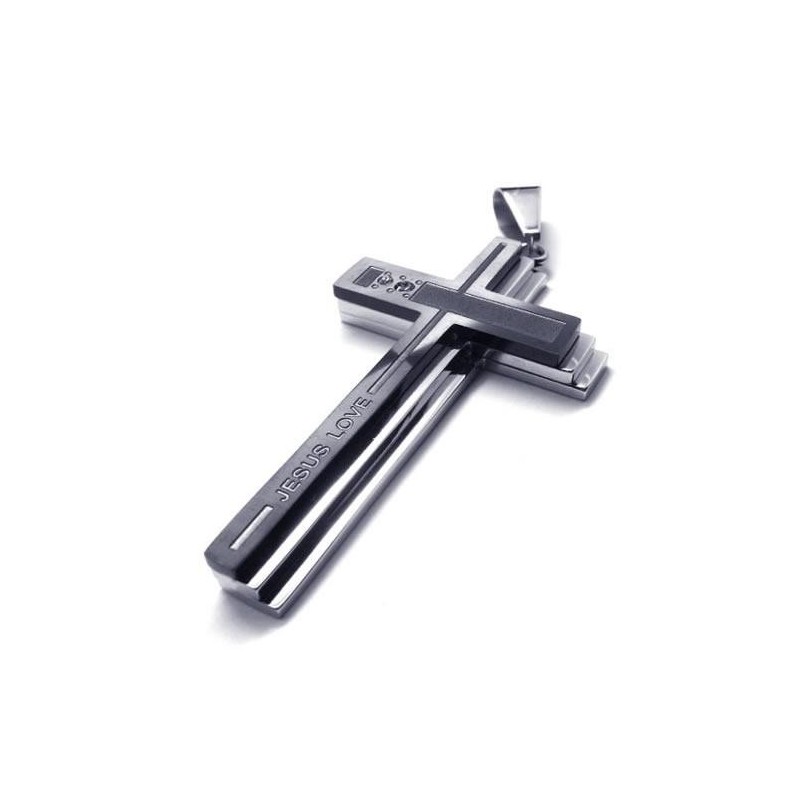 Heren Zilveren Kruishanger Van Puur Titanium (Nieuw)