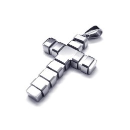 Herenketting Met Kruishanger Van Zuiver Titanium In Zilver (Nieuw)