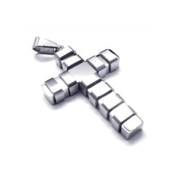 Herenketting Met Kruishanger Van Zuiver Titanium In Zilver (Nieuw)
