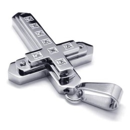 Heren Zilveren Kruisketting Met Hanger Van Puur Titanium