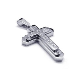 Heren Zilveren Kruisketting Met Hanger Van Puur Titanium