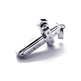 Heren Zilveren Kruisketting Met Hanger Van Puur Titanium