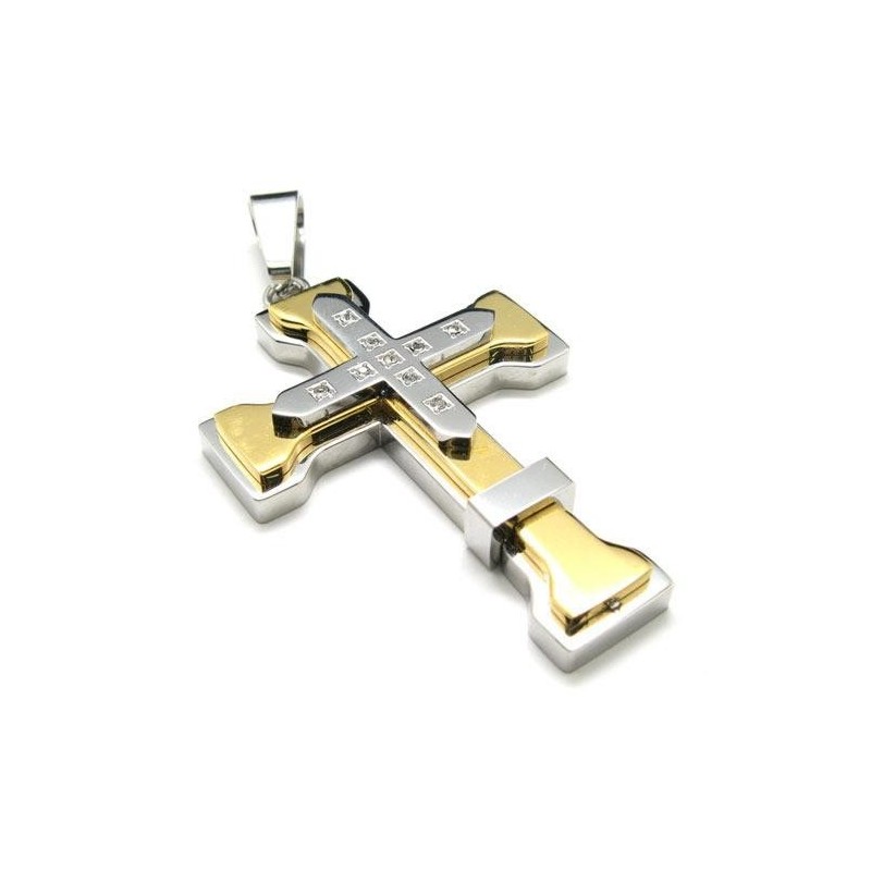 Gouden Kruishanger Voor Heren Van Puur Titanium (Nieuw) Gouden Kruishanger Voor Heren Van Puur Titanium (Nieuw)