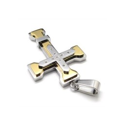 Gouden Kruishanger Voor Heren Van Puur Titanium (Nieuw)