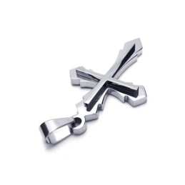 Heren Zilveren Hanger Kruisketting Van Puur Titanium (Nieuw)