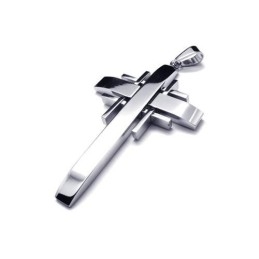 Heren Zilveren Kruishanger Van Puur Titanium (Nieuw)