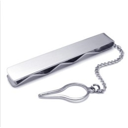 Elegante Vorm, Kleur, Briljantie, Superieure Kwaliteit, Titanium Stropdasclips