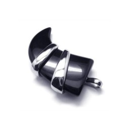 Herenketting Met Hanger Van Puur Titanium En Onyx