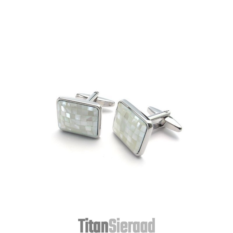 Nieuwste Technologie Kleurrijke Schittering Uitstekende Kwaliteit Titanium Manchetknopen