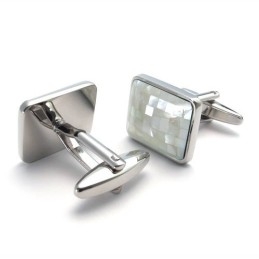 Nieuwste Technologie Kleurrijke Schittering Uitstekende Kwaliteit Titanium Manchetknopen