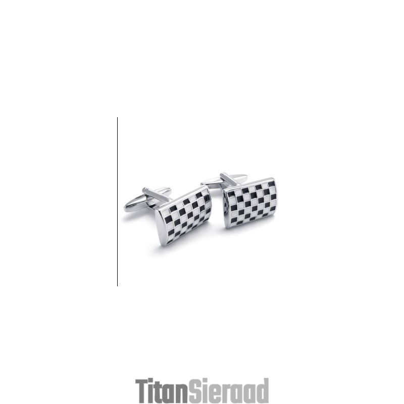 Fijn Bewerkte, Delicate Kleuren, Superieure Kwaliteit Titanium Manchetknopen