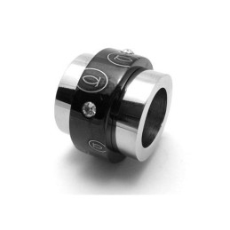 Zwarte Zilveren Hanger Met Puur Titanium Ringen (Nieuw)