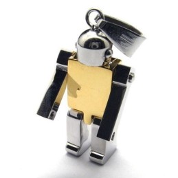 Gouden Herenketting Met Robothanger Van Puur Titanium (Nieuw)