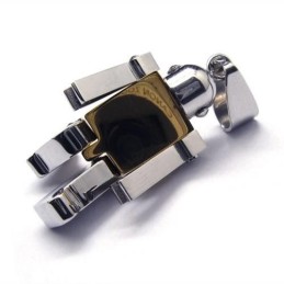 Gouden Herenketting Met Robothanger Van Puur Titanium (Nieuw)