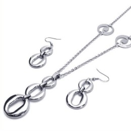 Behendig Ontwerp, Schitterende Kleuren, Uitstekende Kwaliteit Titanium Sieradenset Inclusief Ketting, Hanger En Oorbel