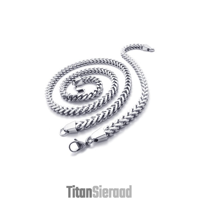 Rationele Constructie Kleurbriljantie Hoogwaardige Titanium Sieradenset Inclusief Ketting En Armband
