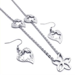 Vakkundige Vervaardiging, Kleurbriljantie, Betrouwbare Kwaliteit, Titanium Sieradenset Inclusief Ketting, Hanger En Oorbel