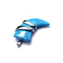 Herenketting Met Puur Titanium Turkoois Speerhanger