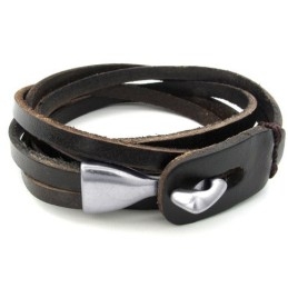 Elegante Vorm, Delicate Kleuren, Hoogwaardige Titanium Leren Armband