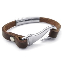 Vakkundige Vervaardiging Delicate Kleuren Betrouwbare Kwaliteit Titanium Leren Armband
