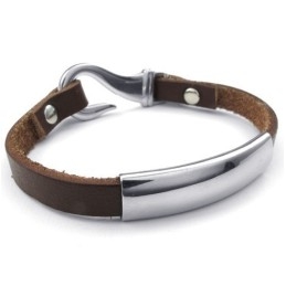 Vakkundige Vervaardiging Delicate Kleuren Betrouwbare Kwaliteit Titanium Leren Armband