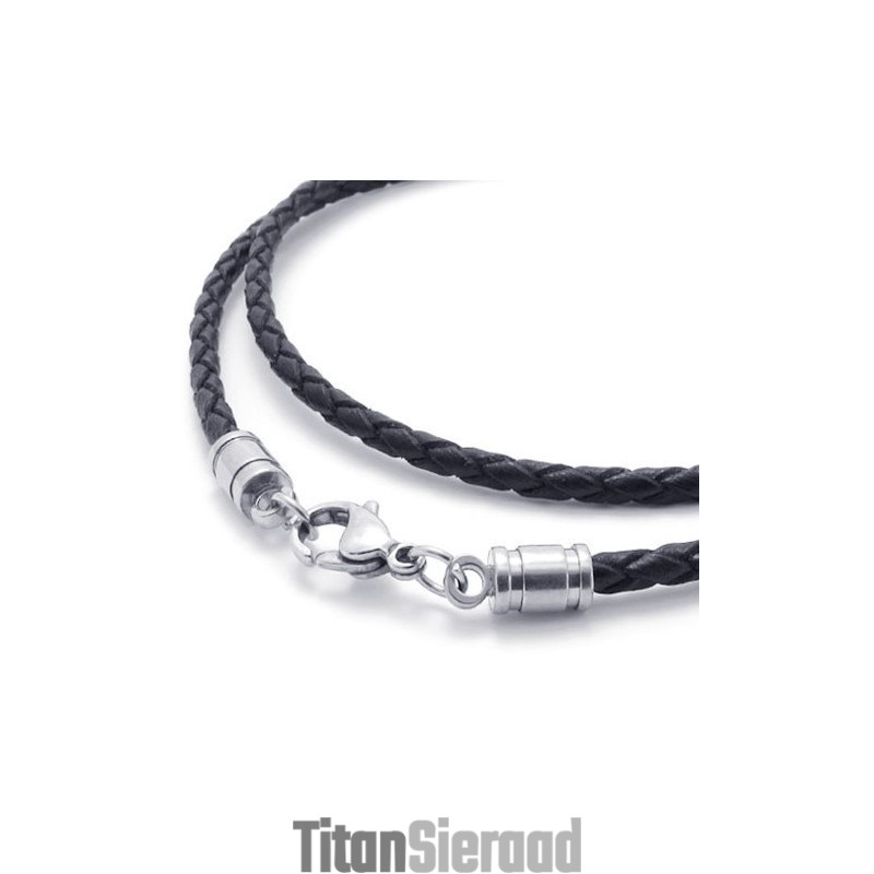 Deft Design Delicate Kleuren Hoogwaardige Titanium Leren Ketting Deft Design Delicate Kleuren Hoogwaardige Titanium Leren Ketting