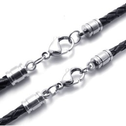 Deft Design Delicate Kleuren Hoogwaardige Titanium Leren Ketting