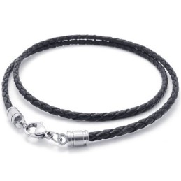 Deft Design Delicate Kleuren Hoogwaardige Titanium Leren Ketting
