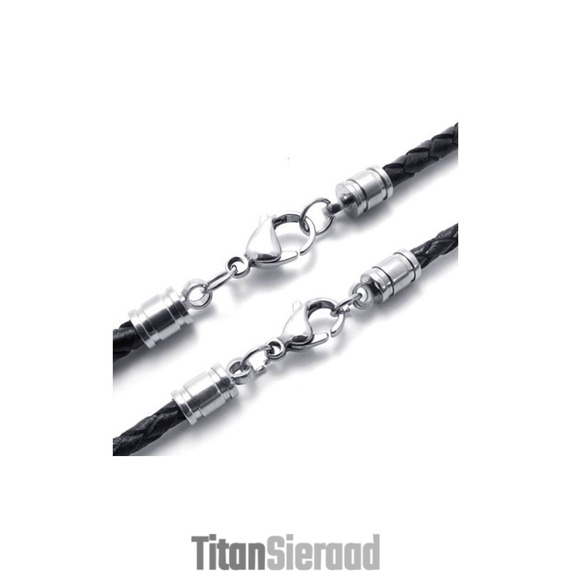 Vakkundige Vervaardiging Delicate Kleuren Uitstekende Kwaliteit Titanium Leren Ketting