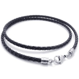 Vakkundige Vervaardiging Delicate Kleuren Uitstekende Kwaliteit Titanium Leren Ketting