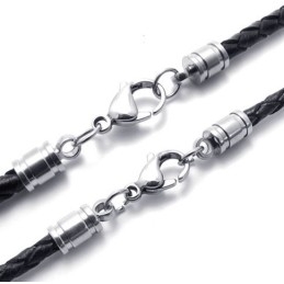 Fijn Bewerkte, Delicate Kleuren, Hoogwaardige Titanium Leren Ketting