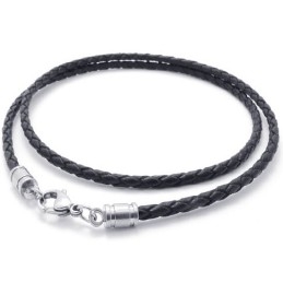 Fijn Bewerkte, Delicate Kleuren, Hoogwaardige Titanium Leren Ketting