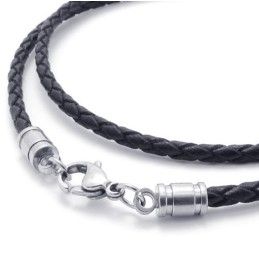 Fijn Bewerkte, Delicate Kleuren, Hoogwaardige Titanium Leren Ketting
