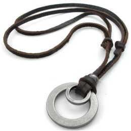 Deft Design Delicate Kleuren Betrouwbare Kwaliteit Titanium Leren Ketting