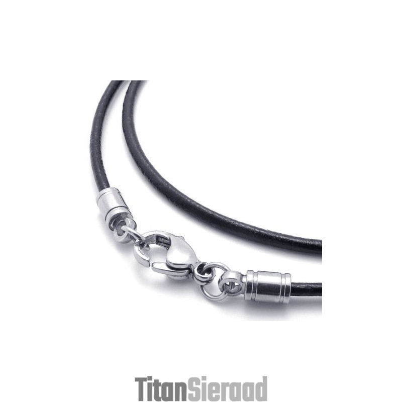 Fijn Bewerkte, Delicate Kleuren, Uitstekende Kwaliteit Titanium Leren Ketting