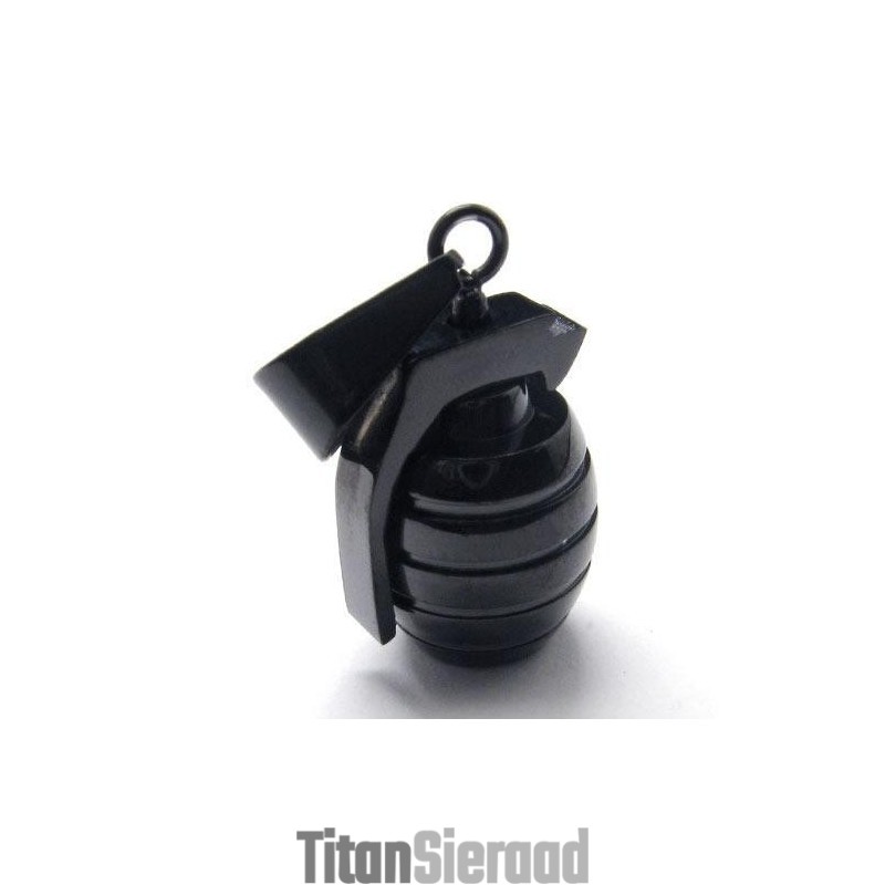 Herenjongen Zwarte Pure Titanium Granaat Hanger Ketting Herenjongen Zwarte Pure Titanium Granaat Hanger Ketting