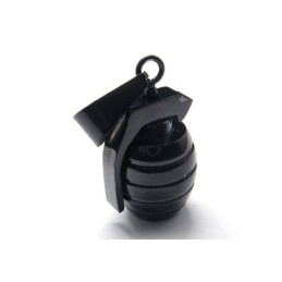 Herenjongen Zwarte Pure Titanium Granaat Hanger Ketting