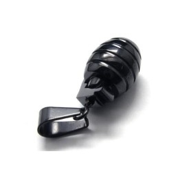 Herenjongen Zwarte Pure Titanium Granaat Hanger Ketting