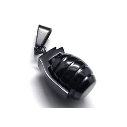 Herenjongen Zwarte Pure Titanium Granaat Hanger Ketting