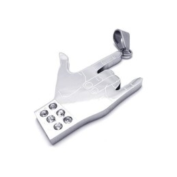 Heren Zilveren Hanger Ketting Van Puur Titanium (Nieuw)